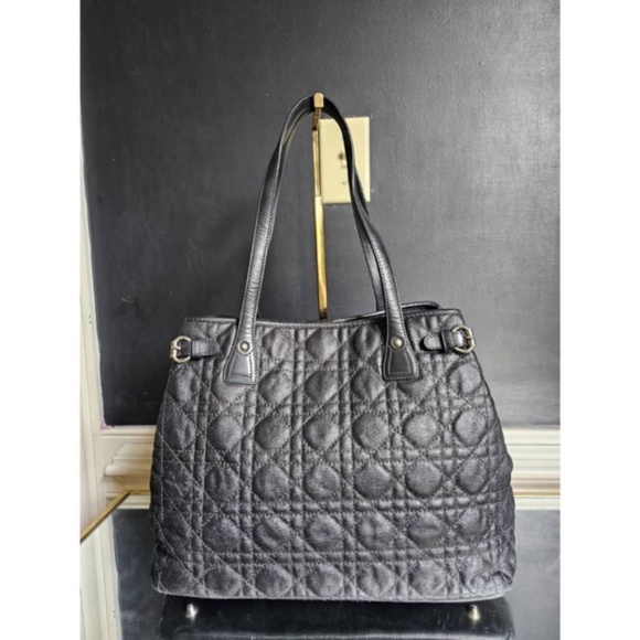 Authentic CHRISTIAN DIOR Cannage Panarea Tote Bag Black - Picture 13 of 13